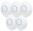 UAP-AC-LITE-5 :: 5 PACK Access Point UniFi Ubiquiti Networks 2.4 y 5 GHz 802.11ac 100 mW Largo Alcance Hasta 100 Usuarios WiFi
